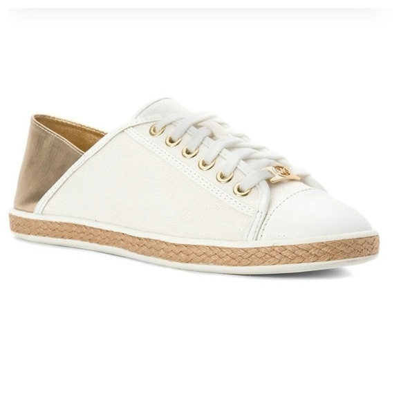 MICHAEL Michael Kors
Lace Up Espadrille Sneakers - Kristy Metallic Size 7 M - Picture 5 of 14